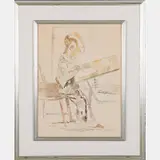 Marvin by William Sommer, Ink and watercolor on paper, offered Sep 2016