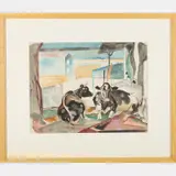 Waiting in Bethlehem by William Sommer, Watercolor on paper, offered Sep 2016
