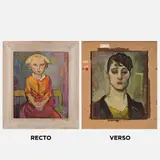 Portrait of Tess/Portrait of a Lady (on verso) by William Sommer, Oil on board, offered Sep 2016