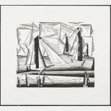 Fishing Boats (Prasse W245) by Lyonel Feininger, 1971, Woodcut, offered Sep 2016