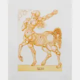 Centaur, Inferno #25, Divine Comedy by Salvador Dalí, Color woodcut engraving on Rives paper, offered Sep 2016