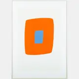 Orange with Blue, 1964- by Ellsworth Kelly, 1965, Silkscreen, offered Sep 2016