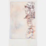Budget Enterprise, #54 by Olga Koumoundouros, Ink and acrylic on paper, offered Sep 2016