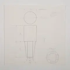 Column by Gerald Giamportone, Pencil on paper, offered Sep 2016