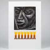 Man by Elizabeth Catlett, Woodcut and color linocut, offered Sep 2016