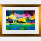 Grande Marine aux Fumees Roses by Marcel Mouly, Lithograph, offered Aug 2016