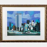 Twin Towers by Marcel Mouly, Lithograph, offered Aug 2016