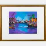 Grand Port Bleu by Marcel Mouly, 1996, Lithograph, offered Aug 2016