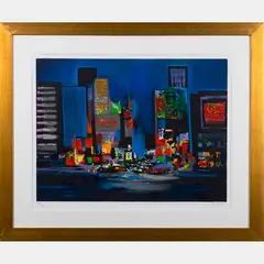 Times Square by Marcel Mouly, Lithograph, offered Aug 2016