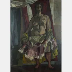 Female Nude by Daniel Forst, Oil on canvas, offered Aug 2016