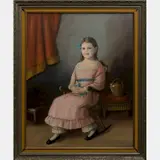 Portrait of a Child by Louise Lacka, Oil on canvas, offered Aug 2016