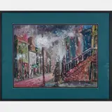 Snow and the Big City by Alice Giezewski, 1948, Watercolor gouache on paper, offered Aug 2016