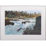 River Scene by Don Trager, Acrylic on paper, offered Aug 2016