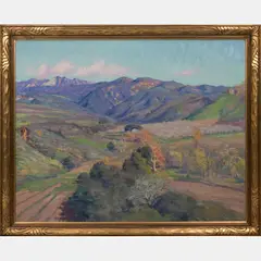 Mountain Landscape by Arthur Merton Hazard, Oil on canvas, offered Jul 2016