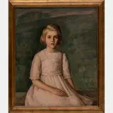 Portrait of Margaret Hildt by Harry Farlow, Oil on canvas, offered Jul 2016