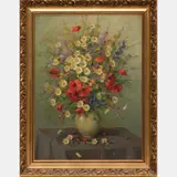 Floral Still Life by Sandor Nandory, Oil on canvas, offered Jul 2016