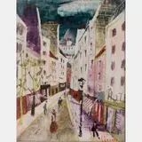 Paris Street Scene by Charles Levier, Oil on panel, offered Jul 2016