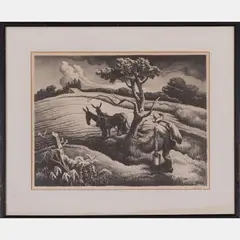 Approaching Storm by Thomas Hart Benton, 1938, Lithograph, offered Jul 2016