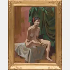 Seated Nude by Adam Grant, Oil on canvas, offered Jul 2016