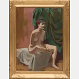 Seated Nude by Adam Grant, Oil on canvas, offered Jul 2016