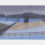 Moody Blue Cornfield by Brinsley Tyrrell, 1986, Pastel on paper, offered Jul 2016
