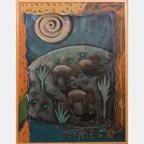 Star Night by Donna Drozda, 1992, Acrylic on canvas board, offered Jul 2016