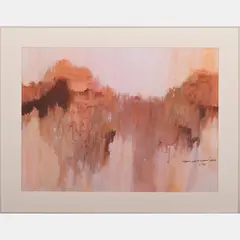 A.W.S. (b. 1931) Untitled by Malcom Brown, Acrylic on paper, offered Jul 2016