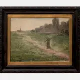 Landscape with Figure by John Kavanagh, Oil on canvas, offered Jun 2016