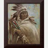 Indian Chief by Troy Denton, Oil on canvas, offered Jun 2016