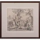 Mercury and Argus by Simone Cantarini, Etching on laid paper, offered Jun 2016
