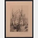 St. Tropez le Port by Charles Pinet, Etching, offered Jun 2016