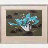 Blue Jay Bathing by Charlie Harper, Serigraph, offered Jun 2016