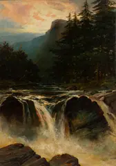YOSEMITE LANDSCAPE by Thomas Hill, oil on canvas, offered Jun 2023