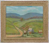 ATTRIBUTED, LANDSCAPE PAINTING by Samuel B. Pratt, oil on board, offered Jun 2023