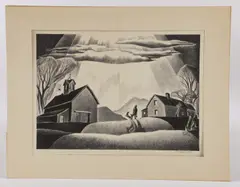 signed lithograph "Partners by Dale Nichols, lithograph on paper, sold May 2024