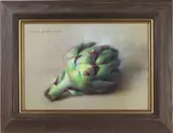 Still Life with Artichoke by Louise Marianetti, pastel, sold Apr 2022