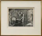 Untitled by Hermine David, etching and drypoint, sold Apr 2022