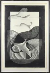 Untitled by Ben Cunningham, lithograph, sold Apr 2022