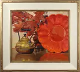 The Brass Kettle by Irion Shields, 1935, oil on board, sold Apr 2022