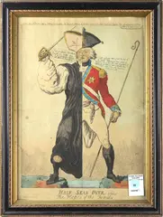 Untitled by Isaac Cruikshank, circa 1794, etching with hand coloring, sold Apr 2022