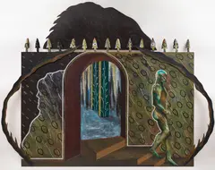 A-Fric, 1987 by Laurent Bouchard, 1987, acrylic and mixed media on canvas, sold Jul 2026