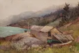 Untitled (Boathouse on the Shoreline), 1889, 1889 by Robert Ford Gagen, 1889, watercolour, sold Jul 2026