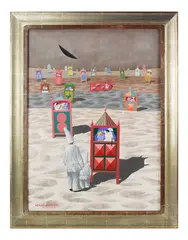 Punch & Judy by Sergio Agostini, oil on canvas, sold Aug 2024