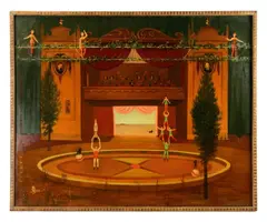 The Circus by Philip Campbell Curtis, oil on panel, sold Aug 2024