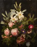 Still life of roses by Johan Laurentz Jensen, 1932, pencil, offered Apr 2023