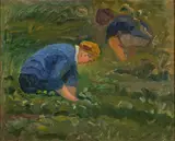 The berry pickers by Anna Marie Sandholt, oil, sold Apr 2023