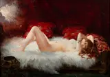 Danaë by Antoine Auguste Thivet, oil, sold Apr 2023