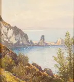 Anstey's Cove by Frederick John Widgery, oil, sold Apr 2023