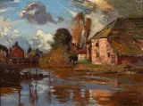 Otter Corner by Francis Edward Colthurst, oil, sold Apr 2023