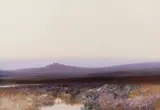 Moorland landscape by Frederick John Widgery, watercolor, sold Apr 2023